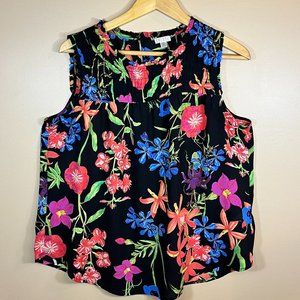 REDUCED! #115 Spense Stunning Floral Sleeveless Top, Size L